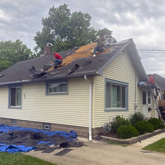 A professional roof installation near Greendale WI - view from the finished roof