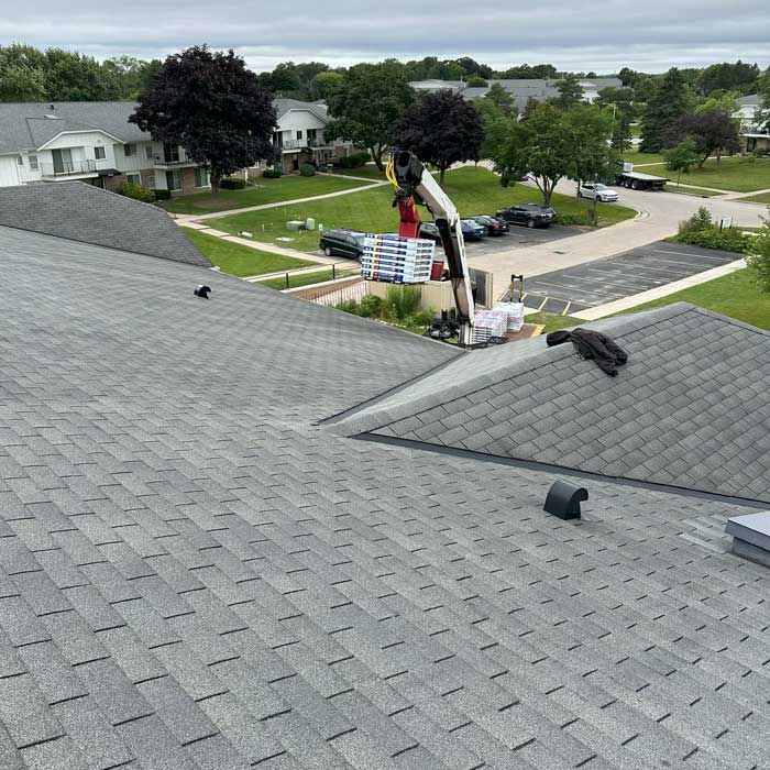 A professional roof installation near Greendale WI - view from the finished roof